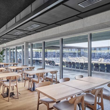 thermfix vario Vliesgevels, fuego light Ramen, unico Deuren, fuego light Deuren and unico Ramen - Voetbalstadion La Tuillière, Lausanne located in Lausanne, Zwitserland