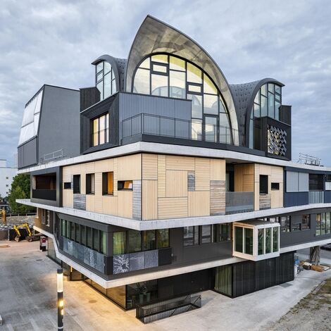 thermfix vario Vliesgevels, unico Deuren and unico Ramen - NEST unit HiLo, Dübendorf, Zwitserland located in Dübendorf, Zwitserland